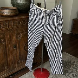 Anthropologie The Essential Slim Spring Striped Floral Pants